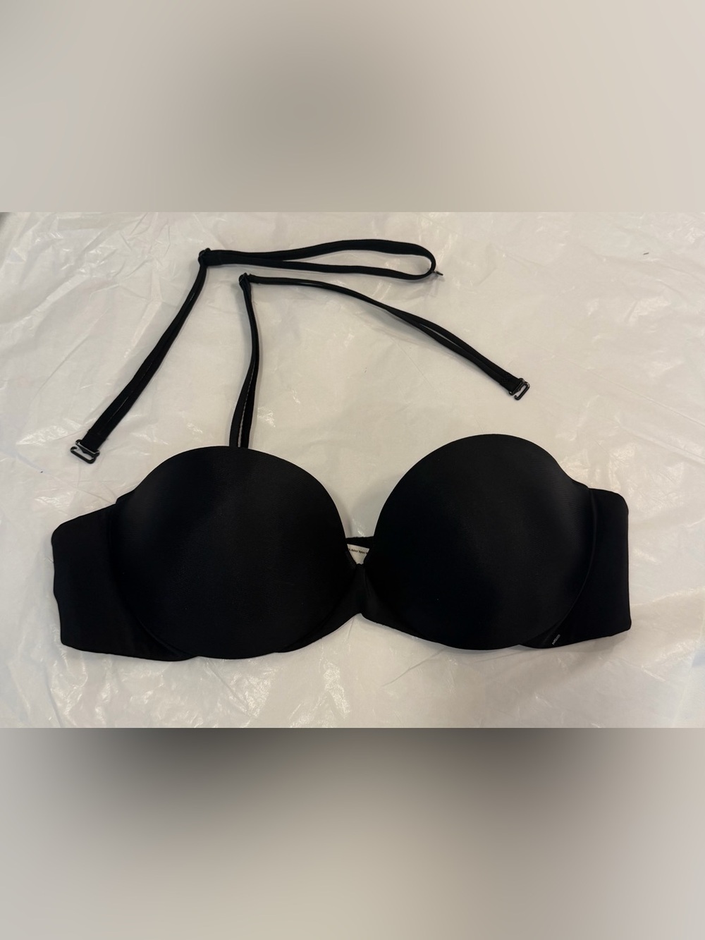 Maidenform Black Strapless Molded Push-Up Bra with Removable Straps